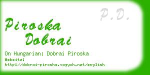 piroska dobrai business card